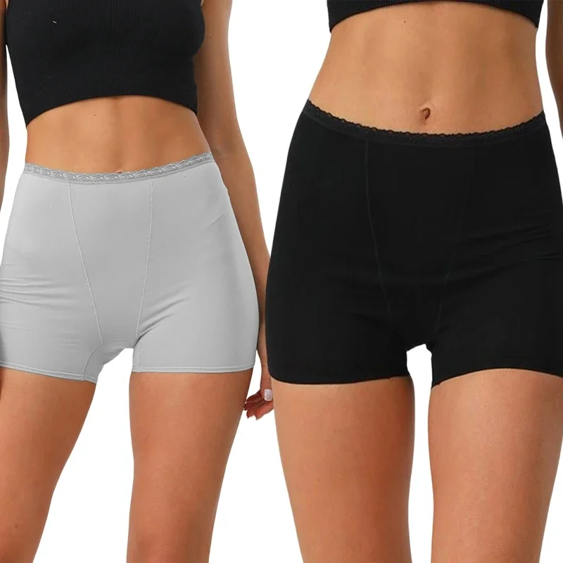 Mutandine da donna Pantaloncini senza cuciture Boxer in cotone Cavallo a vita alta Tanga Pantaloni di sicurezza da donna Biancheria intima sottile Lingerie