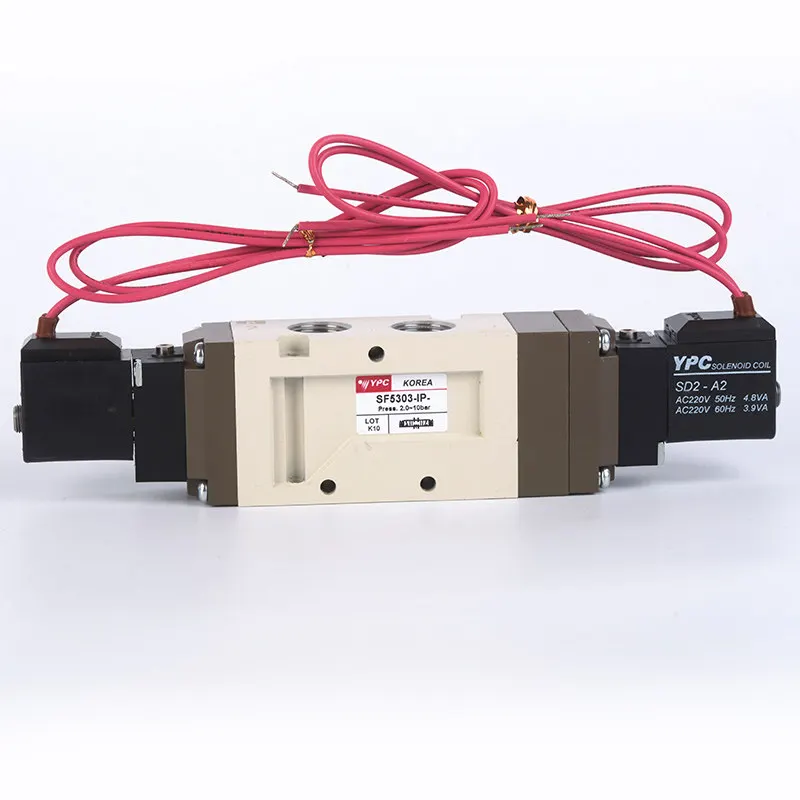 

YPC solenoid valve SF5303-IP-SD2-D4 testing device Middle seal AC220V DC24V five-position tee original