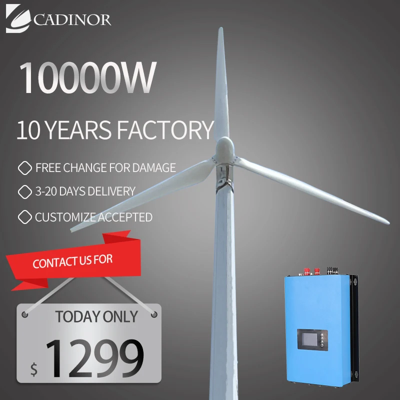 

10KW 48V 96V 110V 220V 380V Home Wind Power Turbine Generator For Farm 10000W Horizontal Windmill Electric Alternator