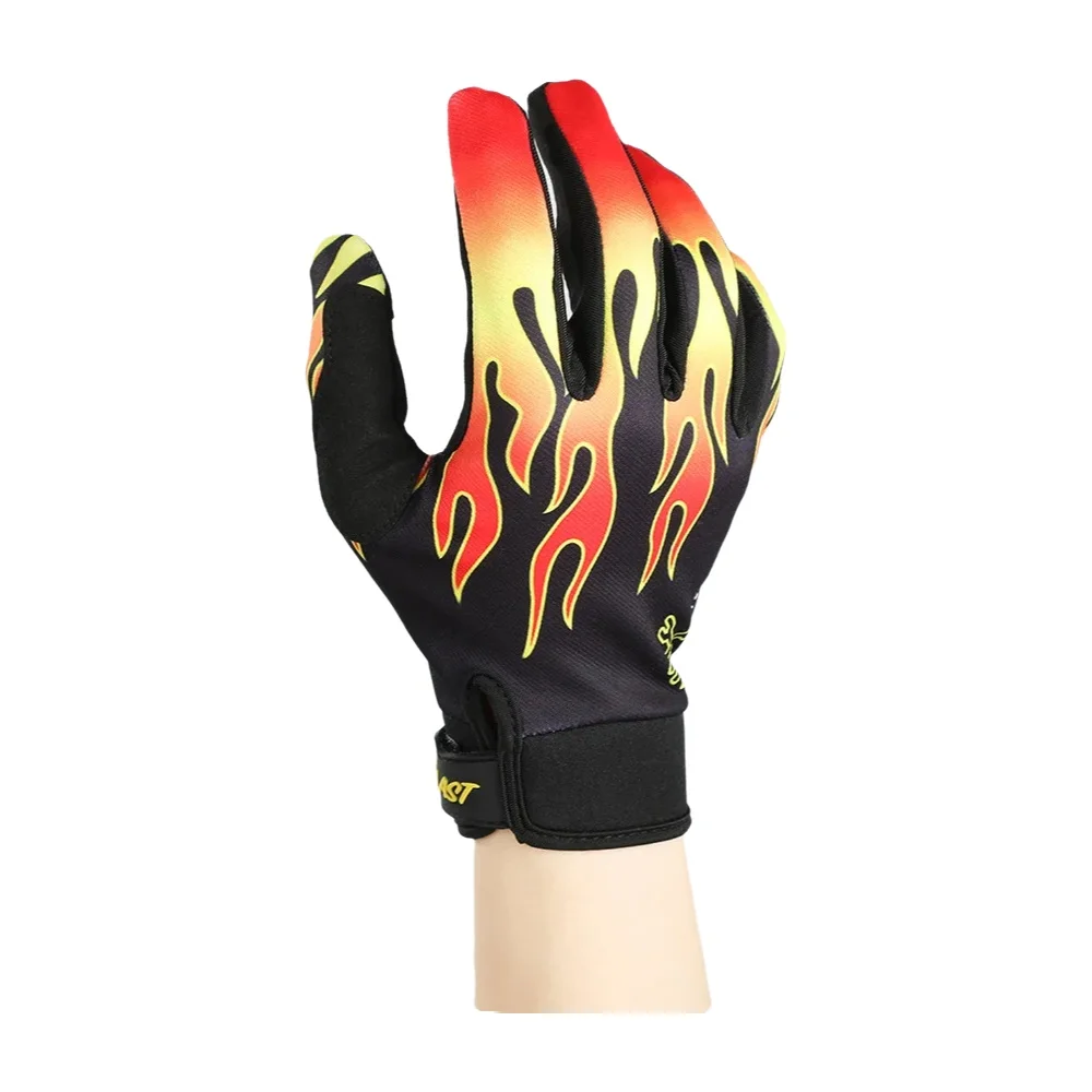 AliExpress NONE New fistplast 13 colour flame pattern touch screen riding off-road motorcycle bicycle wear-resistant long finger gloves s