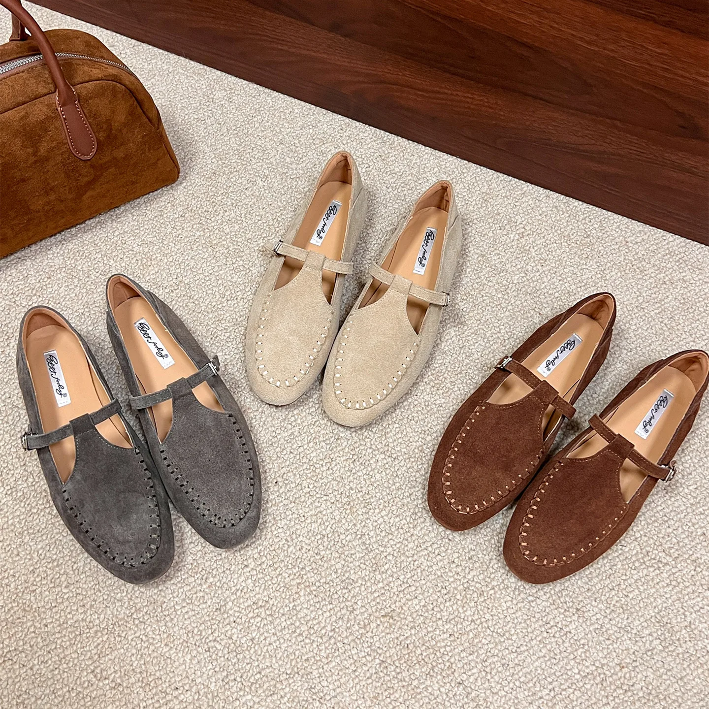 

Bailamos 2025 Ladies Women Flat Shoes Fashion Brand Buckle Women Elegant Laofer Shoes Flat Heel Slip On Dress Ballerinas Shoes