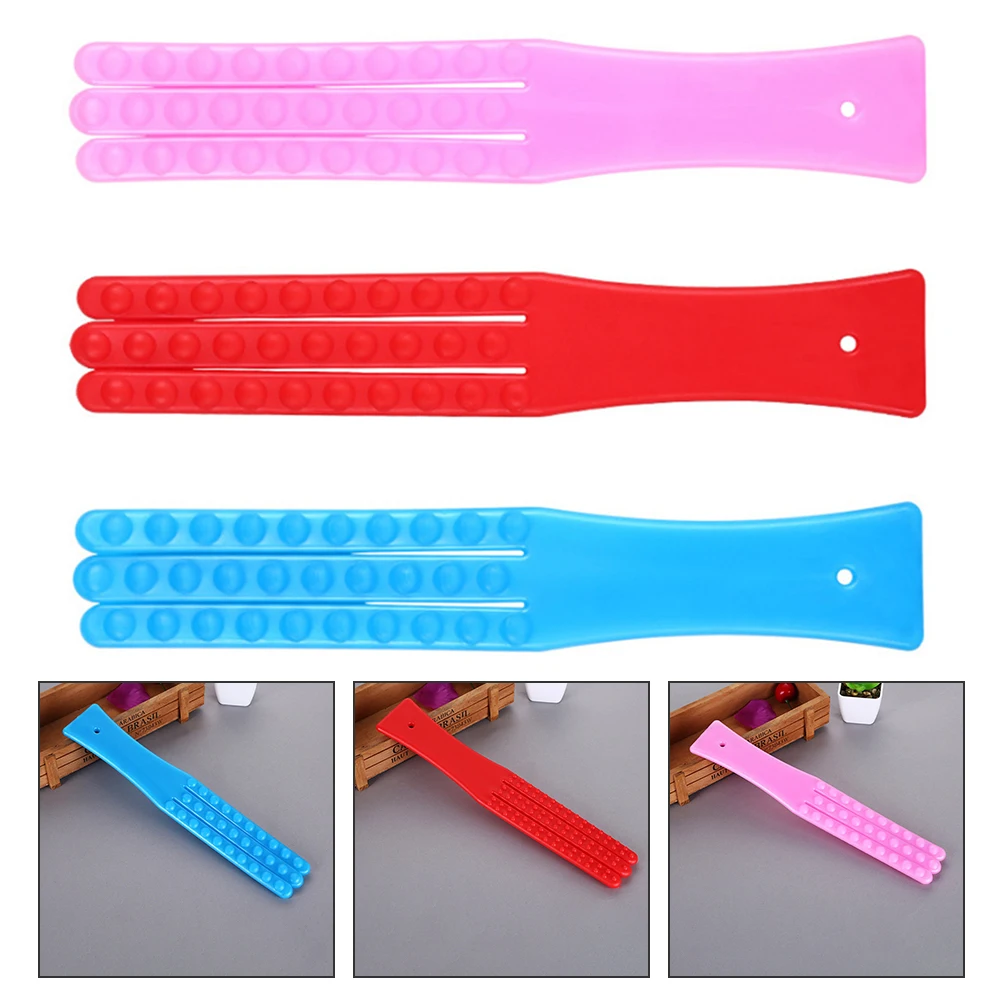

3 Pcs Meridian Pat Body Care Tool TPR Material Back Massage Stick Blood Circulation Stress Relief Long Handle Durable Beautiful