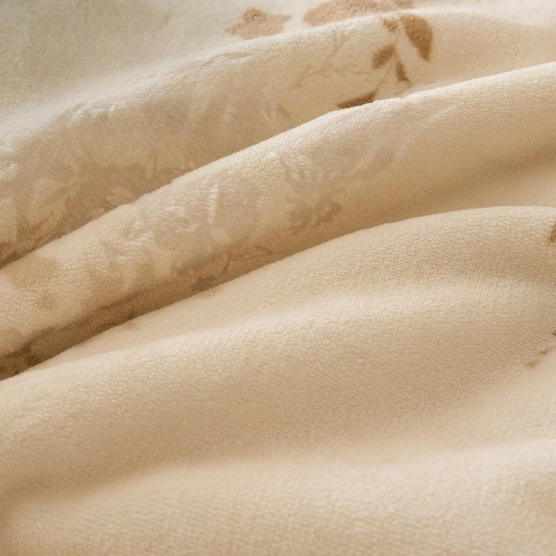 Three Layer Cotton Milk Velvet Blanket Office Nap Blanket Winter Thickened Blanket Double-faced Fleece Machine Washable