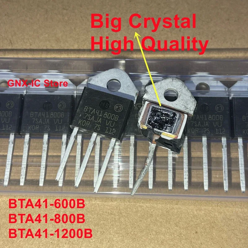 10PCS/Lot 100% Real Original New BTA41600B BTA41800B TO-3P Imported Triac BTA41 600B 800B BTA41-600B BTA418008 BTA416008