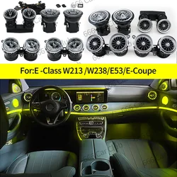 64 cor led respiradouro de ar para mercedes benz w213 e53 e250 e-class w238 e-coupe interior luz ambiente turbina bico lâmpada decorativa