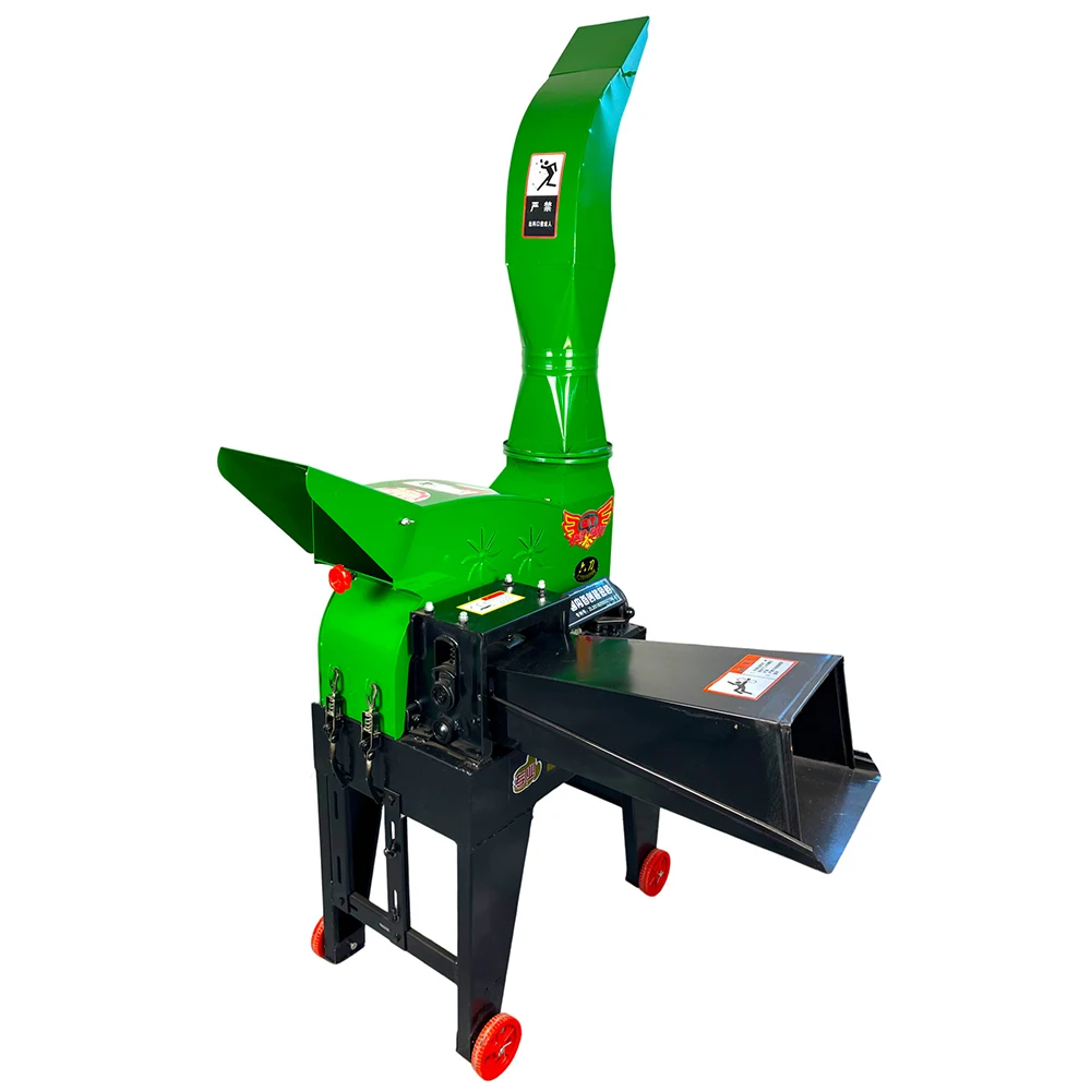 Cattle Silage hay Paddy Straw Stalk Forage Grass Chopper Crusher Chaff Cutter Machine for Animal Feed Farm Livestock 2.5 Ton/h