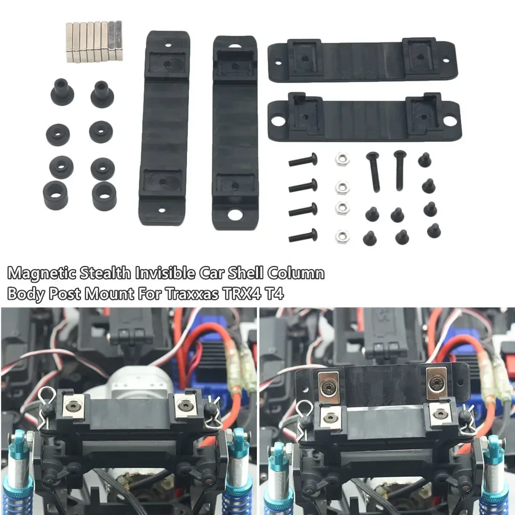 4 قطعة أعمدة الجسم المغناطيسي يتصاعد ل 1/10 RC الزاحف سيارة TRX4 TRX6 G63 G500 ترقية أجزاء