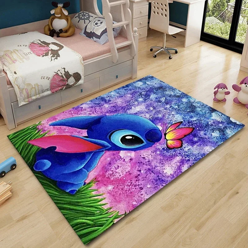 Disney Stitch 3D Printing Large Area Rugs Carpets for Home Living Room Children\'s Bedroom Sofa Doormat Kids Floor Mats Potdemiel