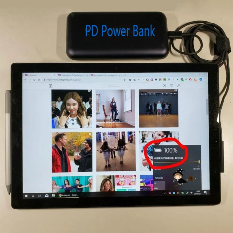 كابل محول الشحن السريع المتين لجهاز Micro soft 5 Surface 7/6/5/4/3 دروبشيب