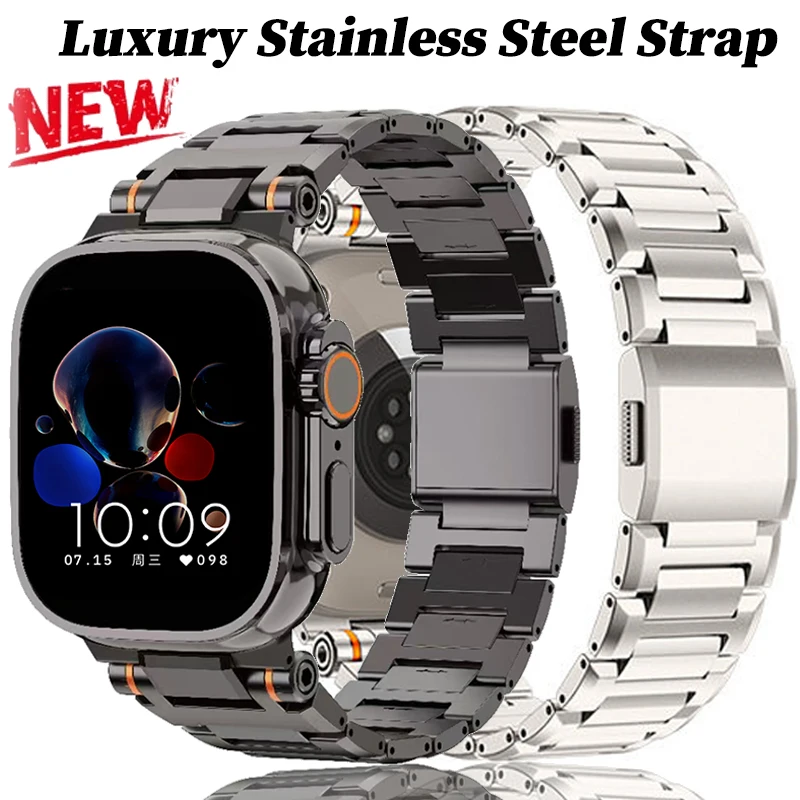 

Stainless Steel Strap for Apple Watch Ultra 3 49mm 46 44mm 45 42mm Luxury Replacement Bracelet For IWatch Series 11 10 9 8 7 6