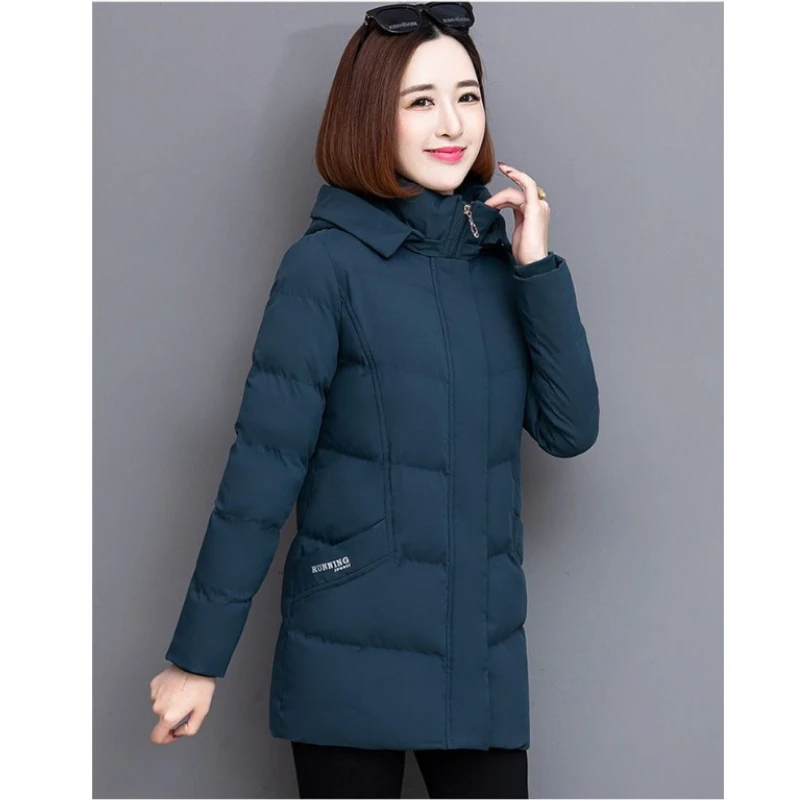 Winter Women\'s Cold Coat Clothing Trends Warmth Parka Puffer Jackets Cotton Jacket Thick Hooded Coat Windbreaker Oversized Coat