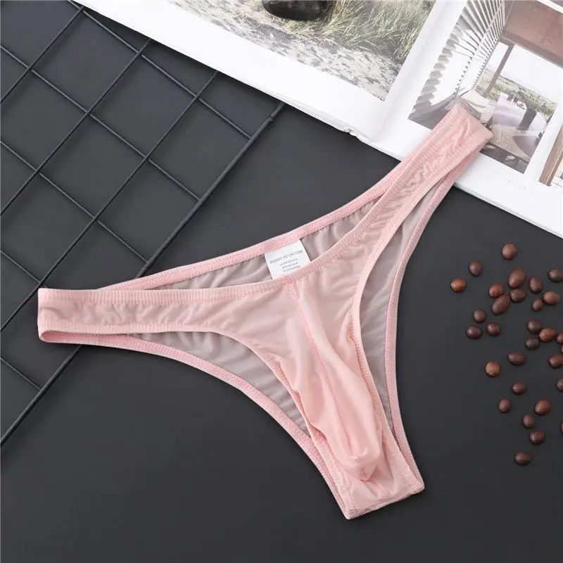 Sexy Men Briefs Silky Penis Mix-Colors Bikini Pouch Panties Underwear Sissy Mens G Strings Thongs Sexy Gays Men Underwear