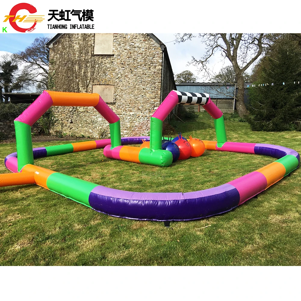 Bâche gonflable commerciale en PVC 8x6m, piste de course Didi, aire de jeux gonflable à rebond, à vendre