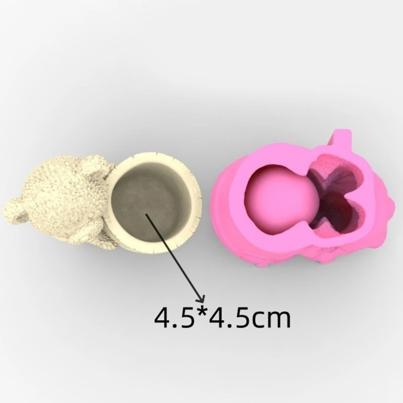 Bear Flowerpot Silicone Molds Plaster Concrete Storage Jar Making Molds Decors Dropship