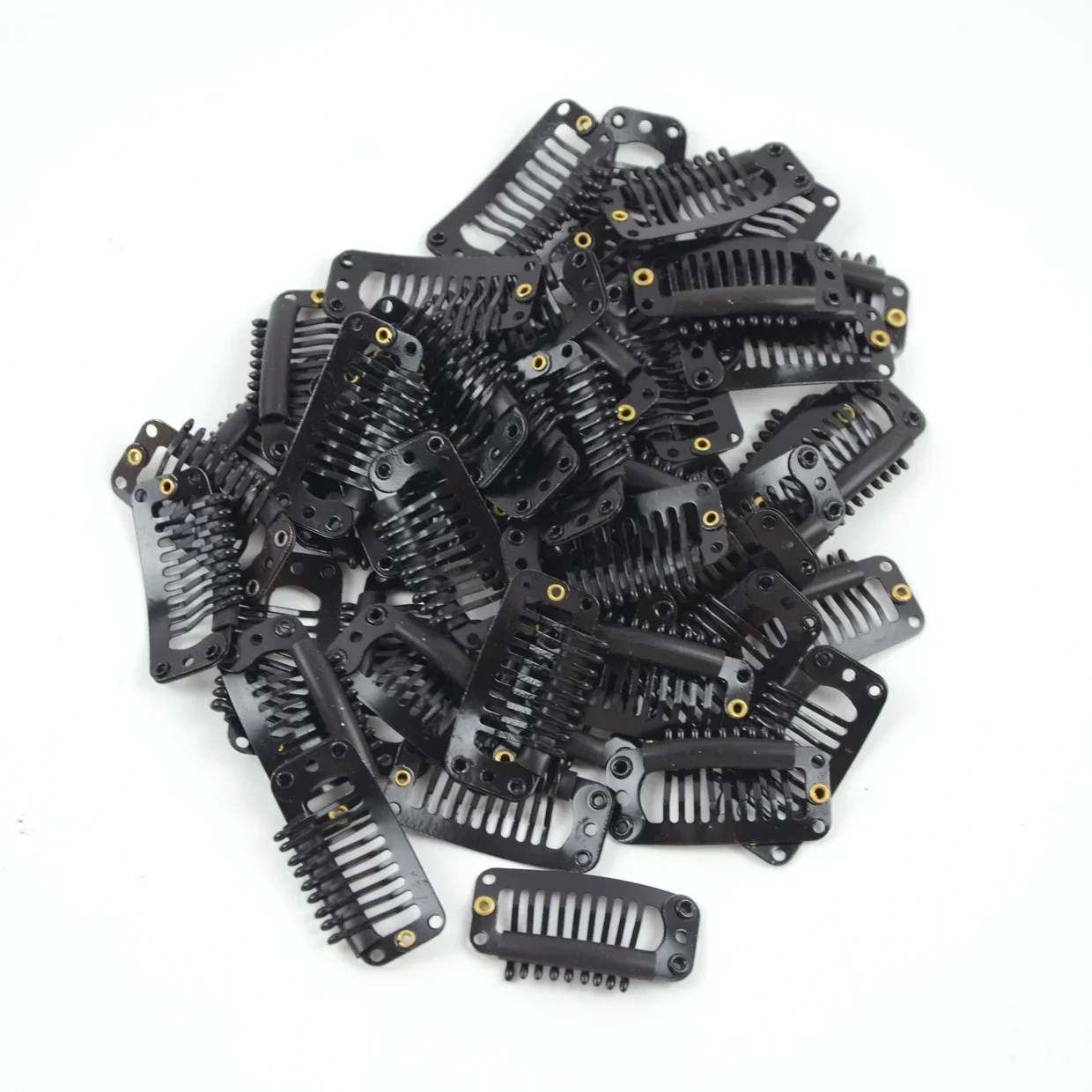 10-100Pieces  Hair Clips 32mm Hair Extensions Snap Clip for Women Metal Wig Comb Clips for Hair Extensions