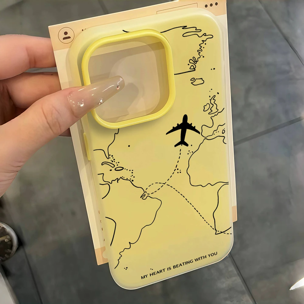 Für iPhone 17 15 16 14 Pro Max Hülle Plus Flugrouten INS Cover Für iPhone 13 11 12 ProMax XS XR XS 8 Plus Bonbonfarben Hüllen – Detail 9
