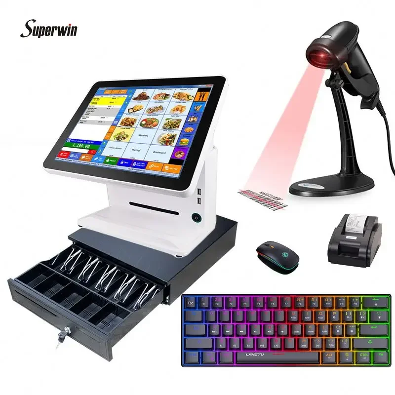 Cash Register With Epos For Comercio Kiosk Tablet Software 2 Screen All In One Softwareepos Pos Systems