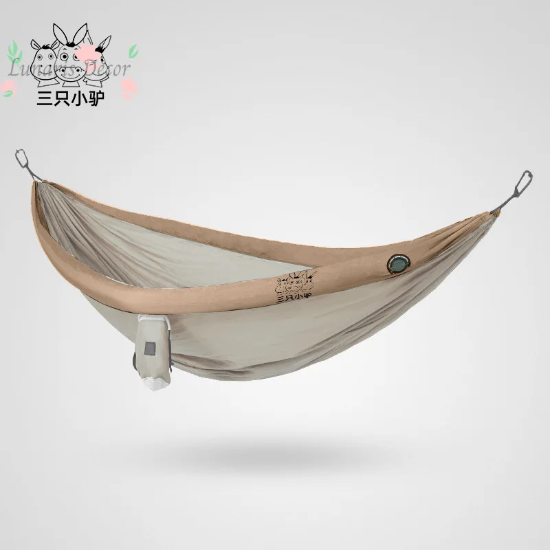 Double inflatable hammock, outdoor swing, anti-rollover for adults and children, anti-rolling, outdoor camping, mosquito net