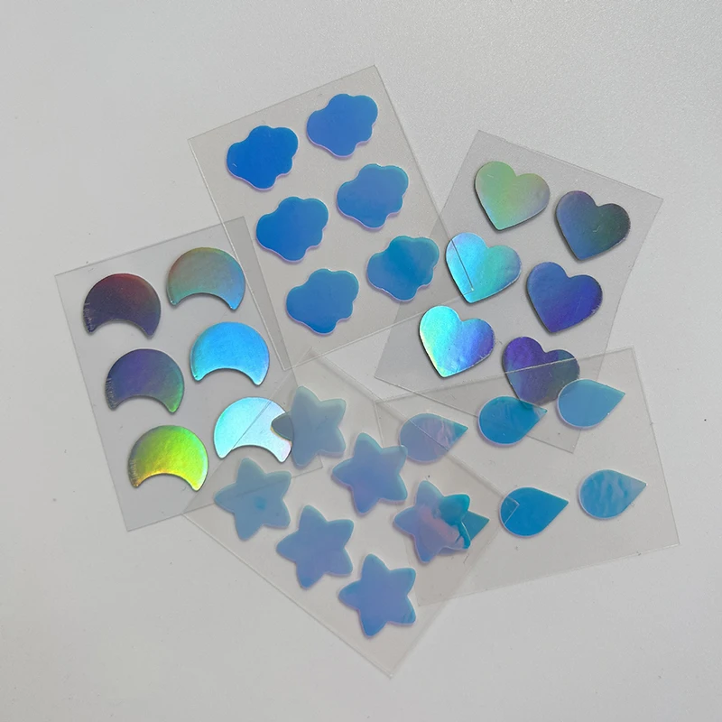 Colorful Laser Holographic Star Heart Shaped Pimple Patches Invisible Acne Removal Patches Acne Tool Pimple Acne Concealer