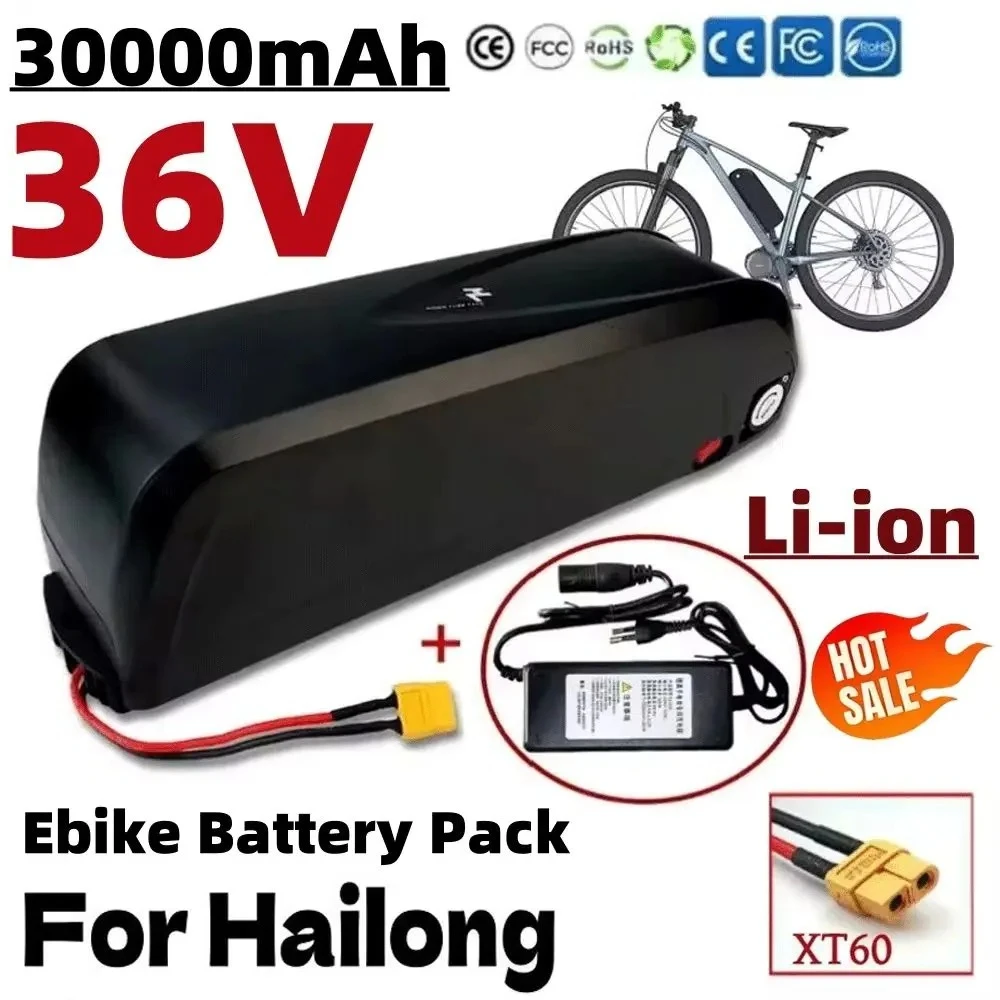 36V 🚀 For Hailong Battery 30Ah for Bafang BBS02 BBS03 BBSHD Powerful and long-lasting power Motor Hailong Battery