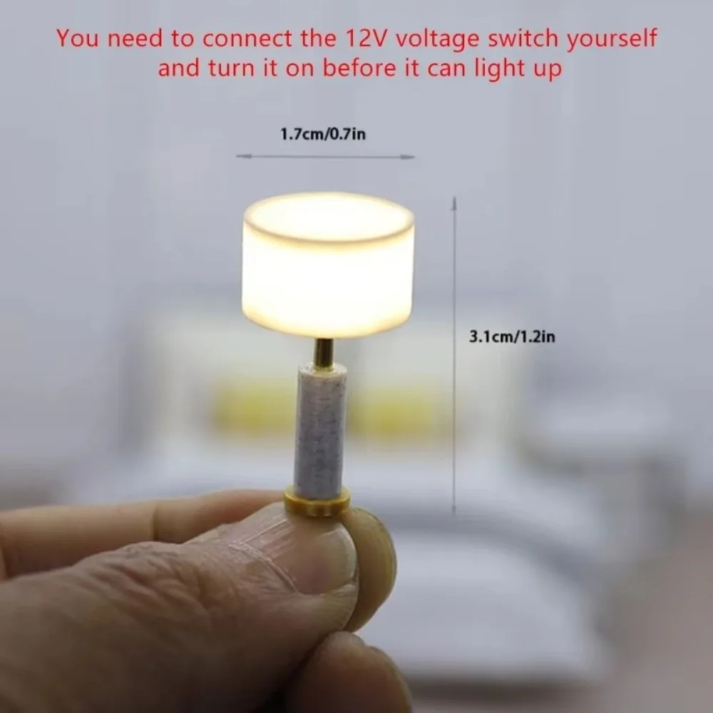 

1PCS 1:20 Miniature Dollhouse Furniture DIY Desk Lamp Style Desk Lamp Miniature Model Mini Furniture Dollhouse Decoration