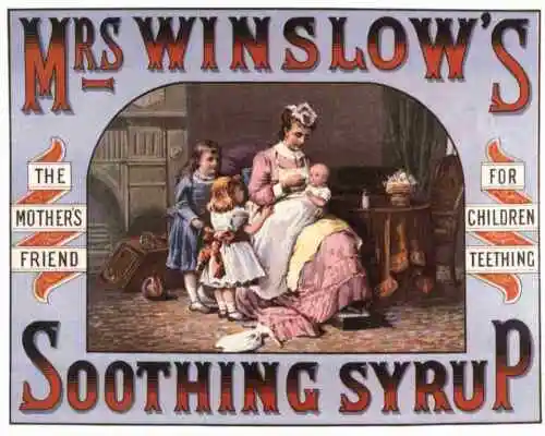 Mrs. Winslow's Soothing syrup Advertising Tin Sign All Metal Look up to 12x 18-Aluminum