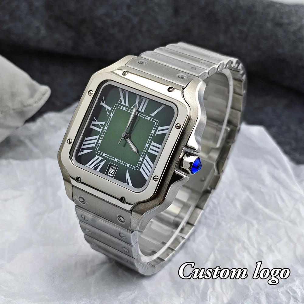 38mm custom logo watch NH35 watch stainless steel watch men's automatic watch Roman numeral watch NH35 movement watch