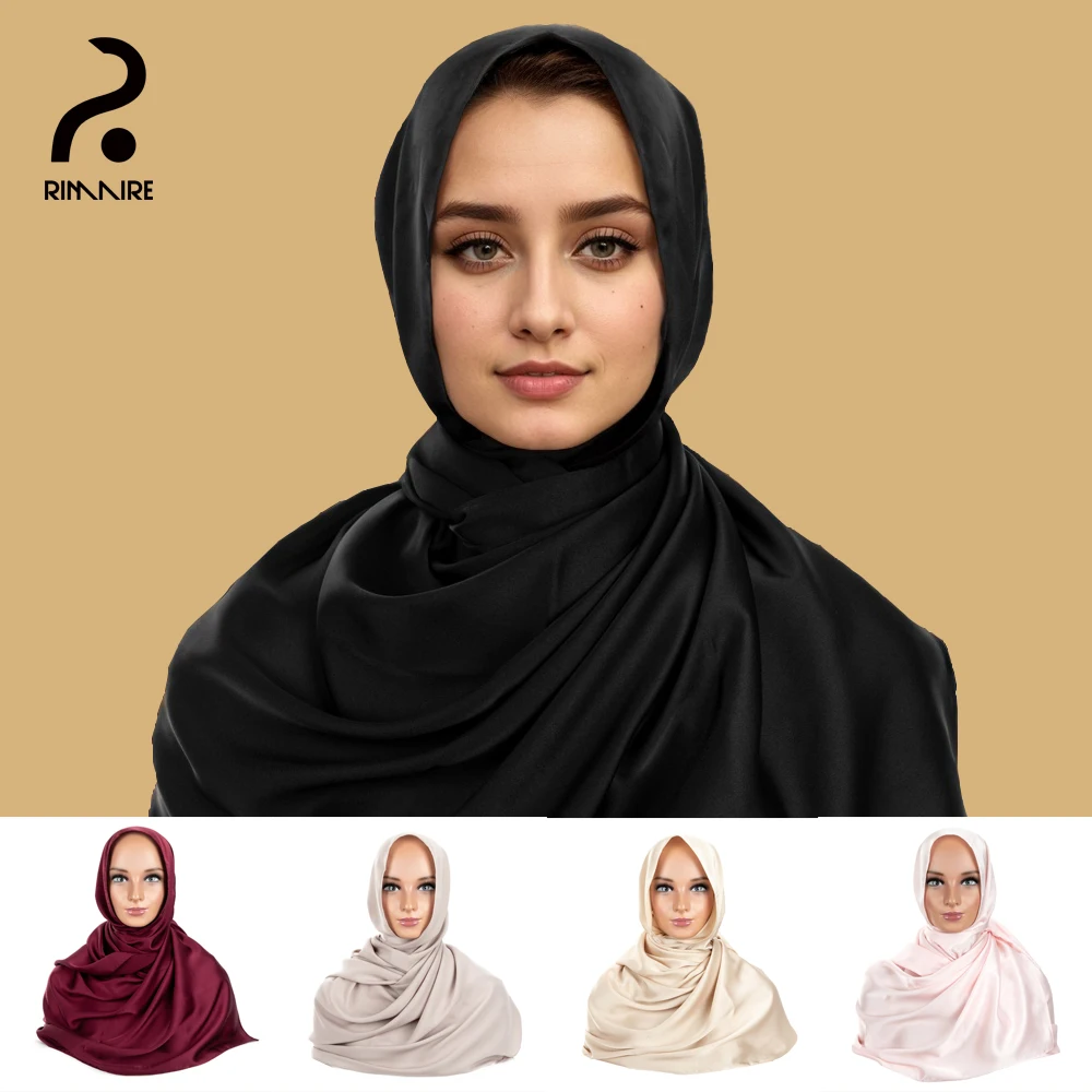 

Black Chiffon Hijab for Women High Quality Solid Muslim Turban Scarf Designer Headband Scarves Shawl Wraps Headscarf RIMAIRE