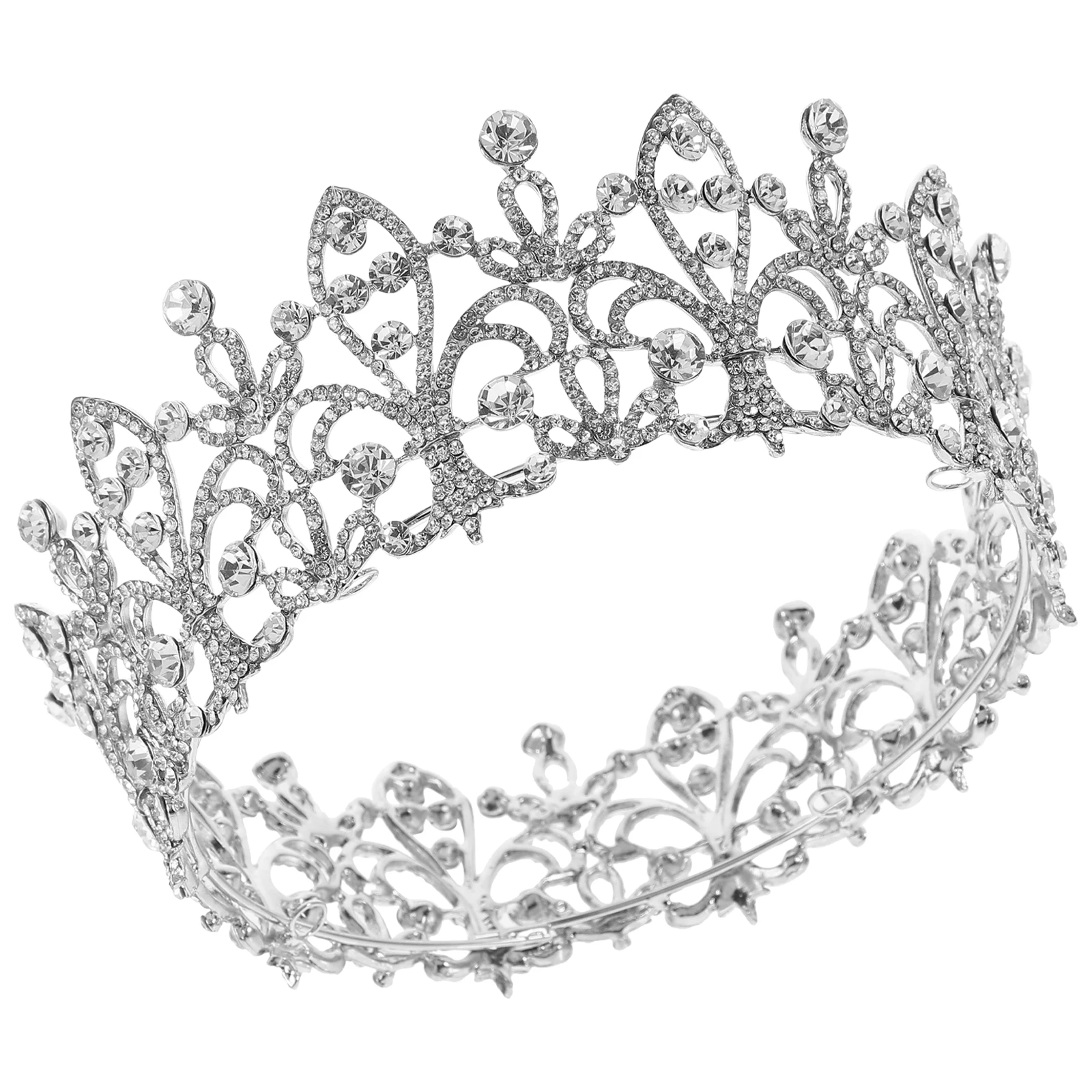 

Crown Headband for Women Wedding Hair Decor Full Round Durable Fashionable Bridal Tiara Crown Accessory Tiaras