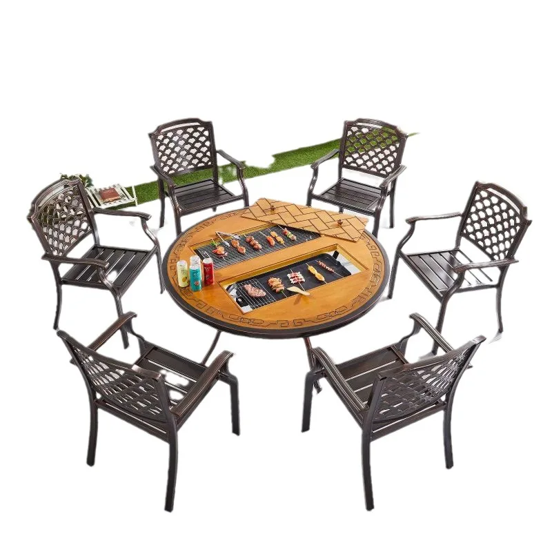 

Outdoor tables and chairs, courtyard terrace rattan, high-end outdoor tables and chairs