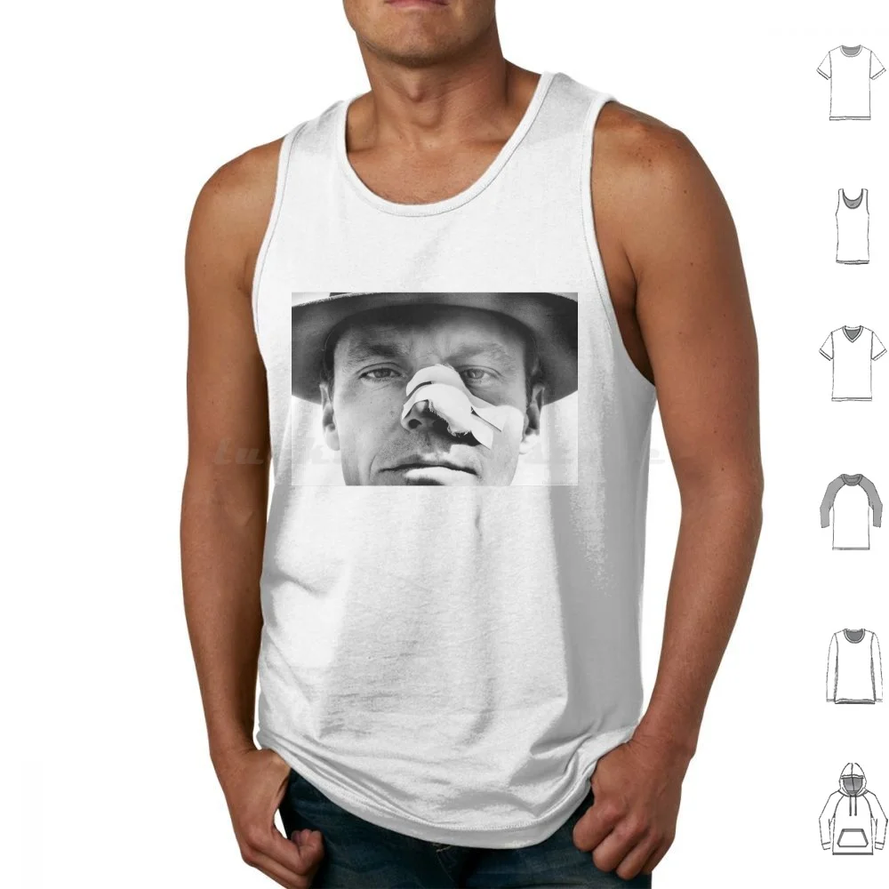 Jack Nicholson-Tank Tops Vest Sleeveless Jack Nicholson Jack Nicholson Bandage Nose Broken Nose Black And White