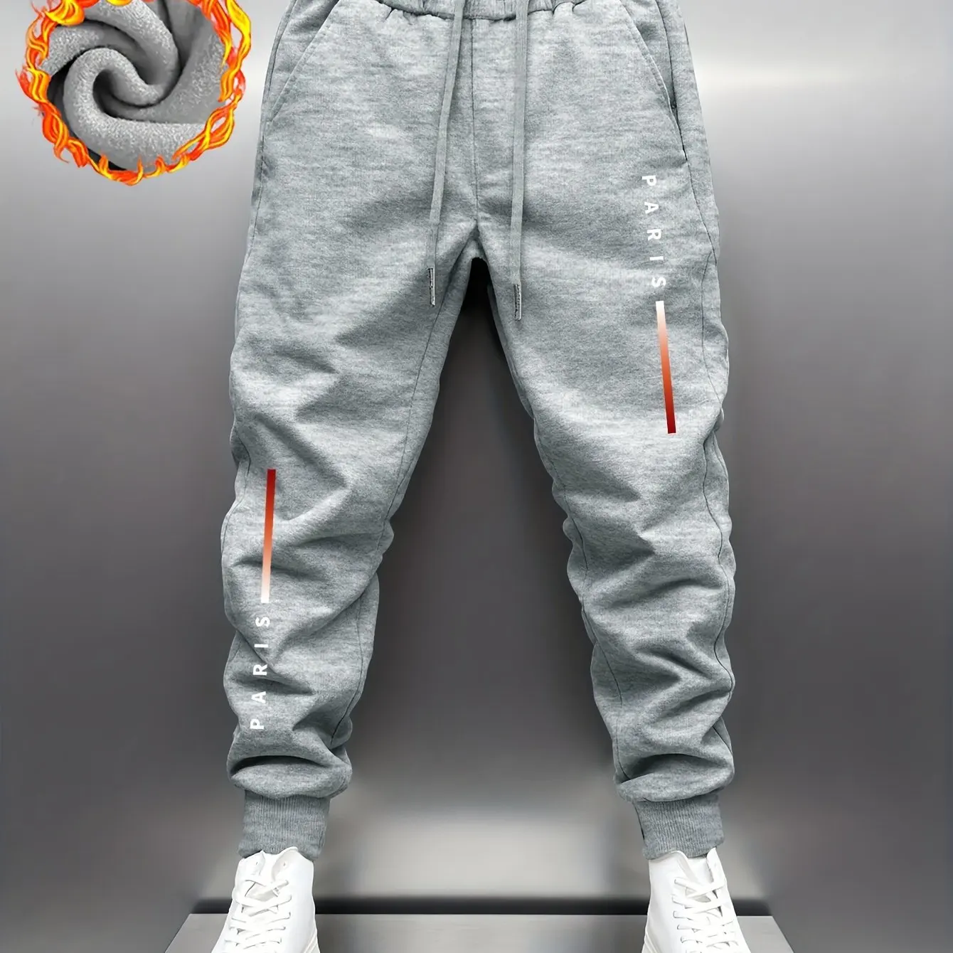 Hot Sale Men's Thick Comfortable Sweatpants, Fashion Elastic Fabric, Trendy Casual Sports Trousers For Men