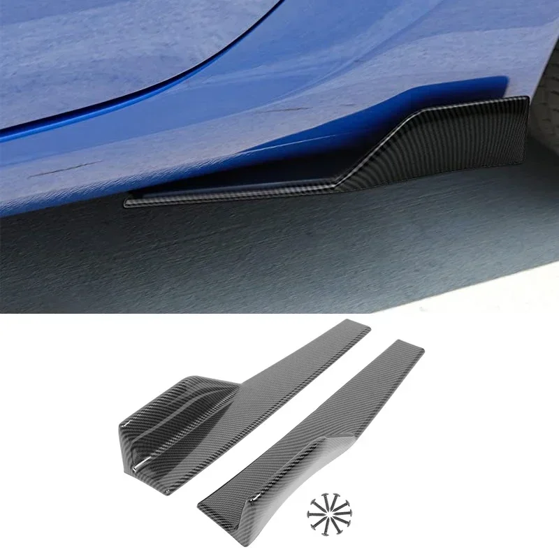 For Ford Mustang GT500 2015 2016 2017 2018 2019 2020 2021 45cm Universal Side Skirt Winglet Extension Body Kit Car Accessories