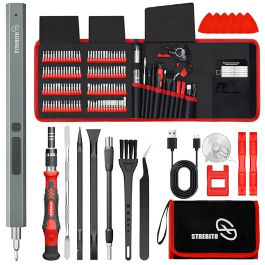

Electric Screwdriver 144-in-1 Precision Screwdriver Set 120 Magnetic Bits Organized Storage and Portability Small Tool Kit for