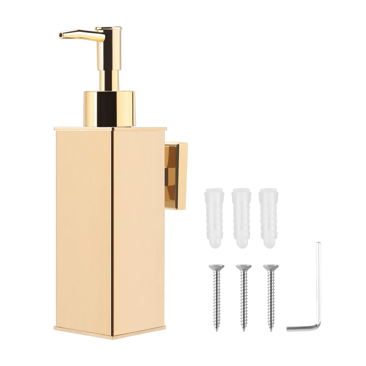 Hot New Liquid Soap Dispenser Bathroom Wall Mounted Gold Shower Gel Detergent Shampoo Bottle for Kitchen Hotel Home