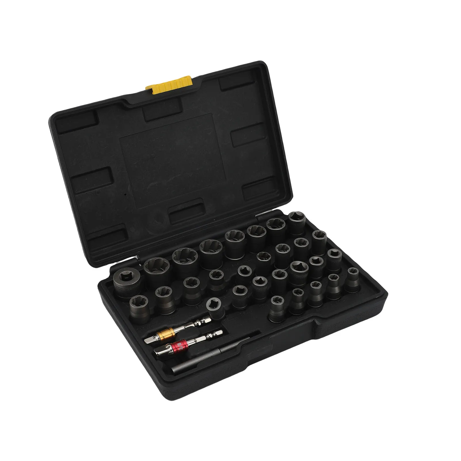 Conjunto extrator de porca, conjunto extrator de porca multifuncional, conjunto de soquete com adaptador de 1/4 pol. 3/8 pol. e haste de escape