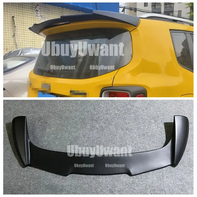 

Для Jeep Renegade 2016-2023 задняя крыша багажника, автомобильный спойлер, крылья FRP, черный/углеродный цвет, внешние тюнинговые аксессуары, детали