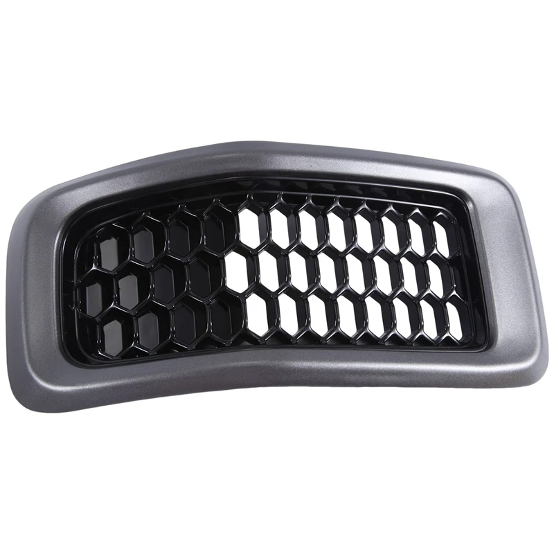 Gray Car Front Insert Mesh Grille Decoration Cover Front Radiator Inlet Grill Trim Cover Replacement For Jeep Cherokee 2014-2018