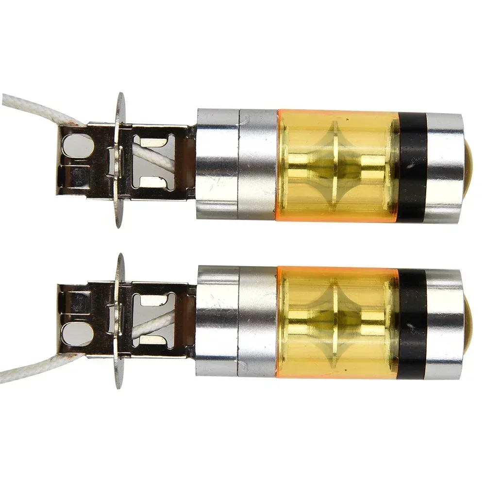 2pcs LED Bulb Kit 4300k Replacement Car Lights Daytime Driving DC 12V 24V Yellow Built In Fog Tail Lamps Accessory