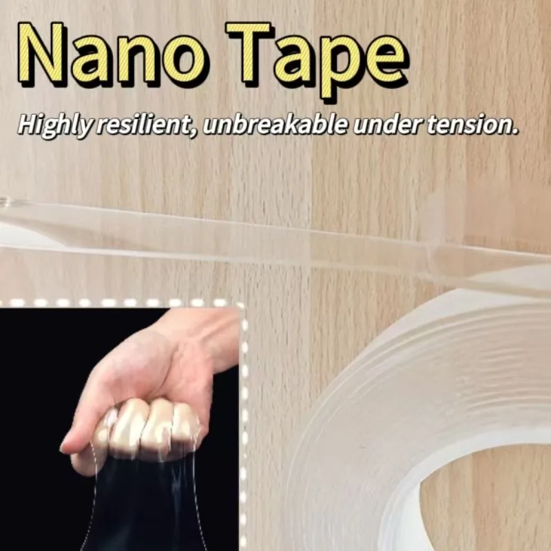 5/10M Ultra-strong Double-sided Adhesive Nano Tape Transparent Waterproof Extra Strong Sticky Strip Heavy-duty Two Side Tapes