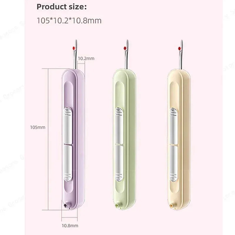2 In 1 Needle Threader and Seam Ripper Tool Multifunctional Sewing Thread Remover Cross Stitch Crafting Accessories Easy Use