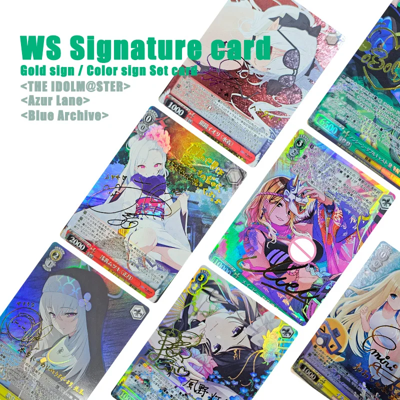 Weiss Schwarz Azur Lane The Idolm@ster Blue Archive Takanashi Hoshino Hoshii Miki Diy Homemade Collection Card Toys Gift