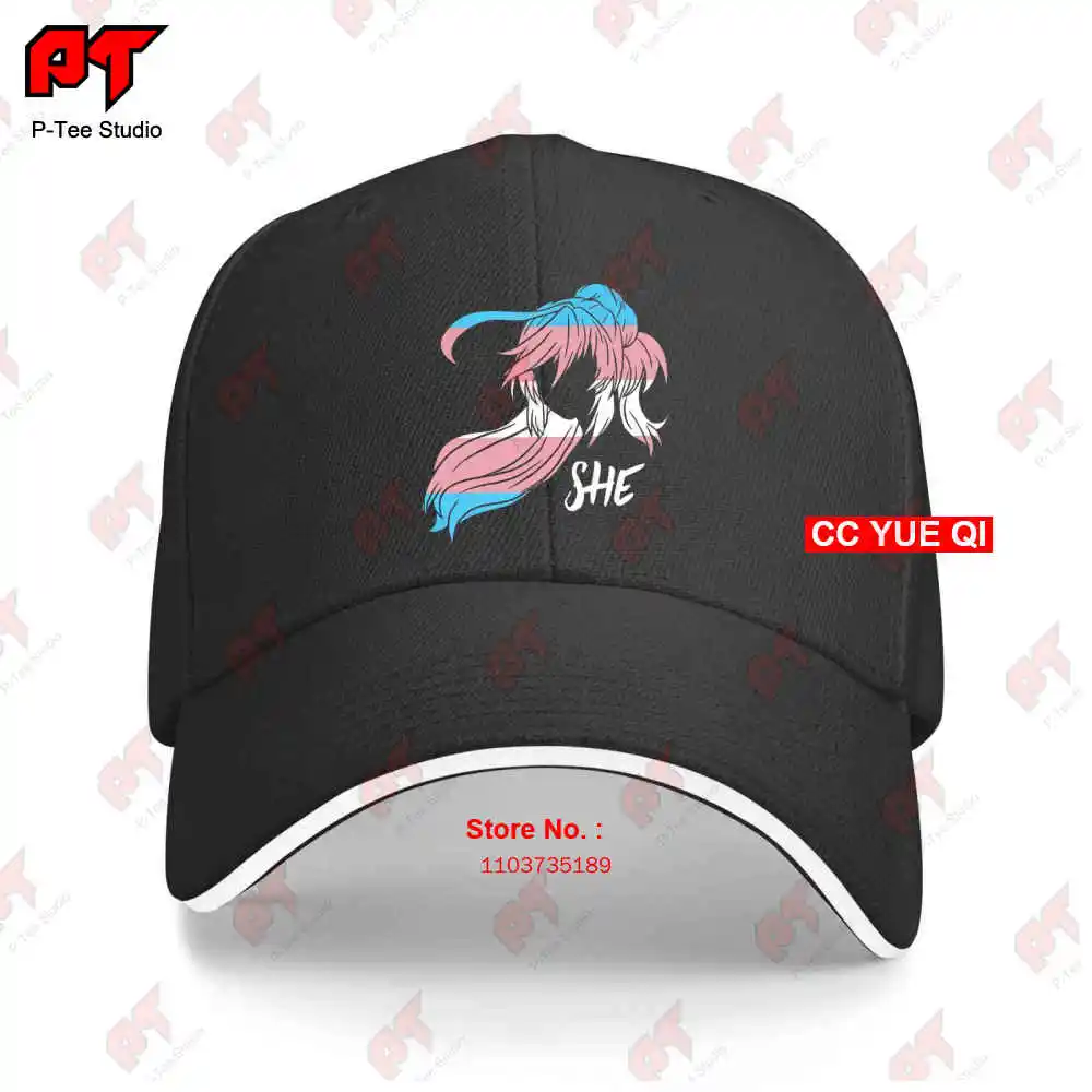 Transgender Anime Transwoman Lgbt Trans Flag Pride Baseball Caps Truck Cap 9VNW