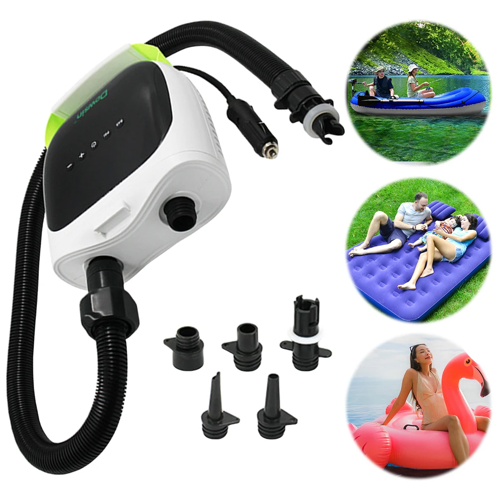 

Electric Air Pump 20PSI Paddle Board Pump Dual Stage Inflation Portable SUP Pump for Inflatable Paddle Boards Boats Mattress