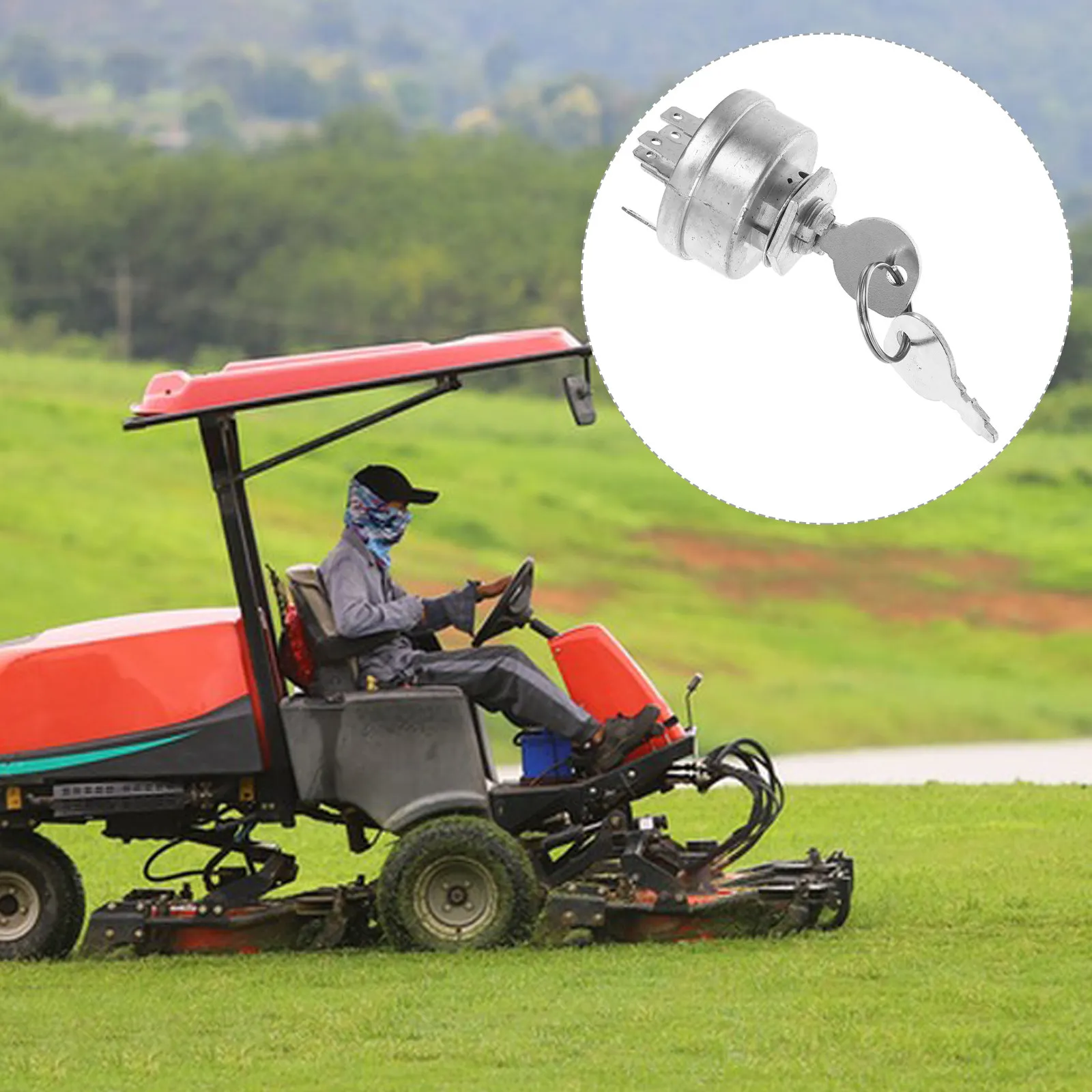 Heavy Duty Lawn Mower Ignition Switch Starter Switch for Tractor and Mower Models Precise Fit Efficient Ignition System