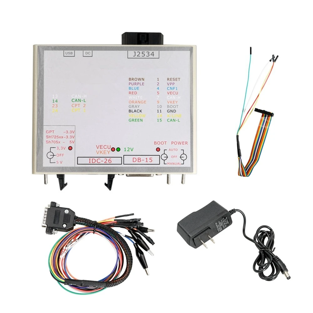 Portable New Power Box J-TAG for FLASH Via J2534 Works for FLASH ECU-Soft OBD ECU Programmer Power BOX US Plug