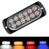 Car Strobe Warning Light 6LED 12LED Grill Flashing Breakdown Emergency Light Car Truck Trailer Beacon Lamp LED Side Light 2Pcs