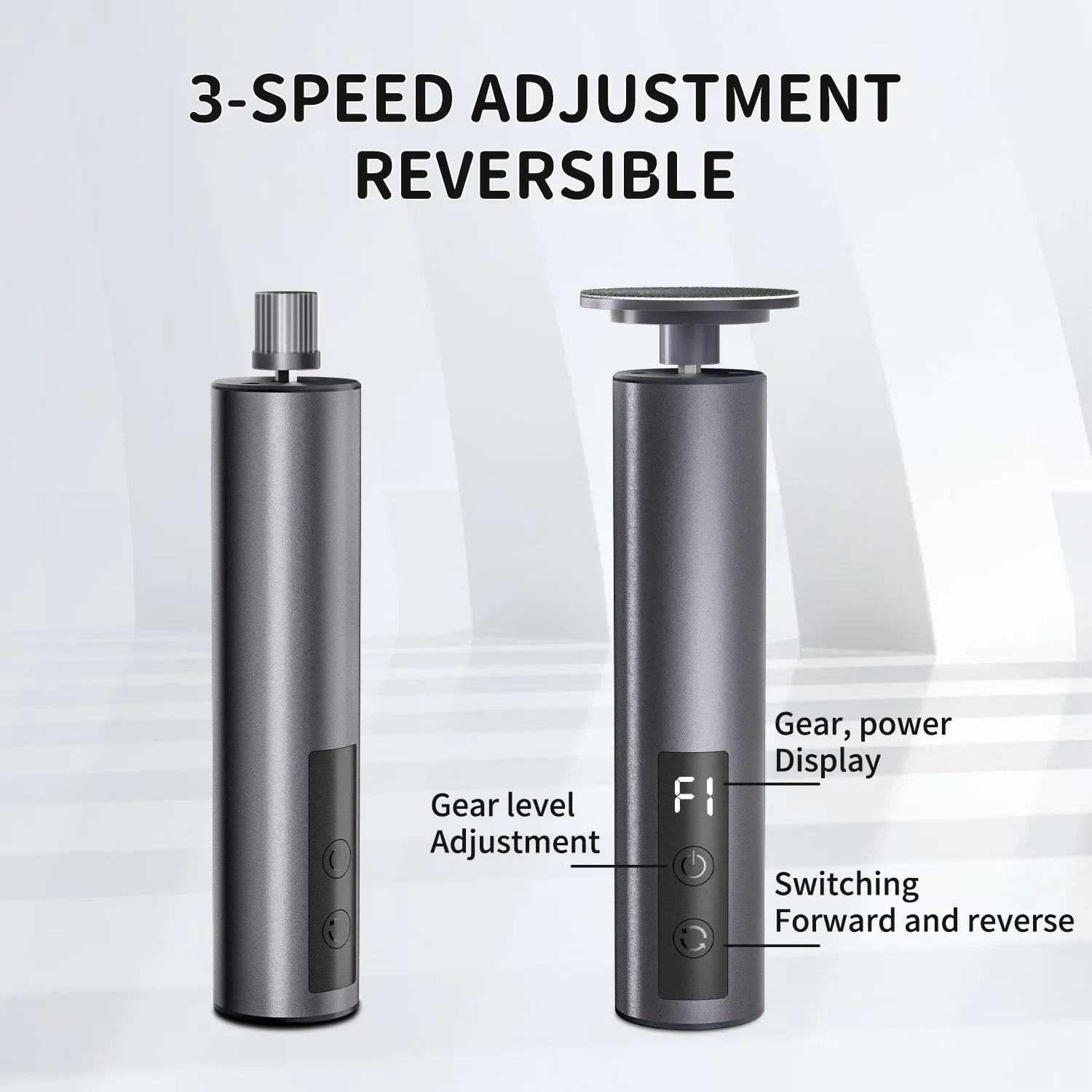 Rimozione del callo del piede elettrico Tacchi delle gambe Rimuovi la pelle morta Set di strumenti per pedicure e strumento per pedicure con carta vetrata di ricambio