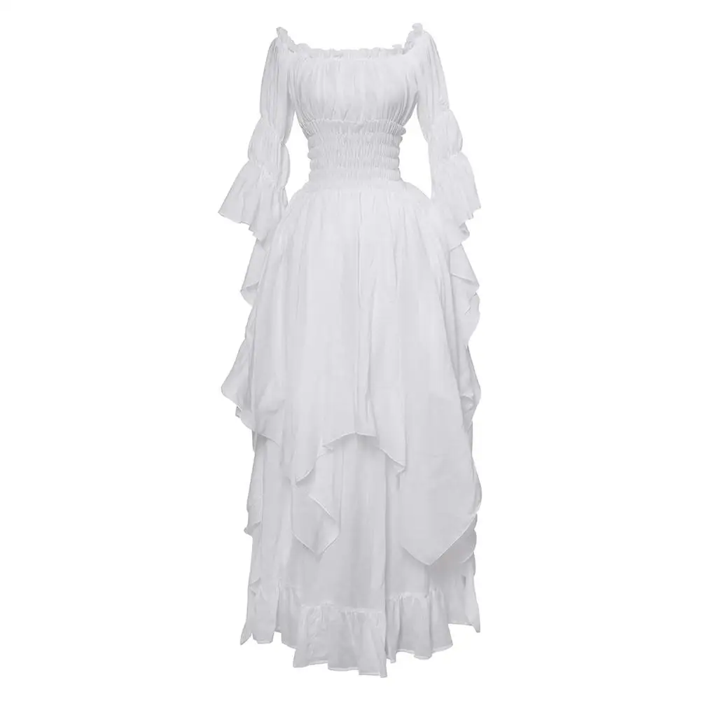 

Для праздничных мероприятий, винтажное платье, платье для косплея, праздничное платье на Хэллоуин, белое платье эпохи Возрождения, праздничная одежда