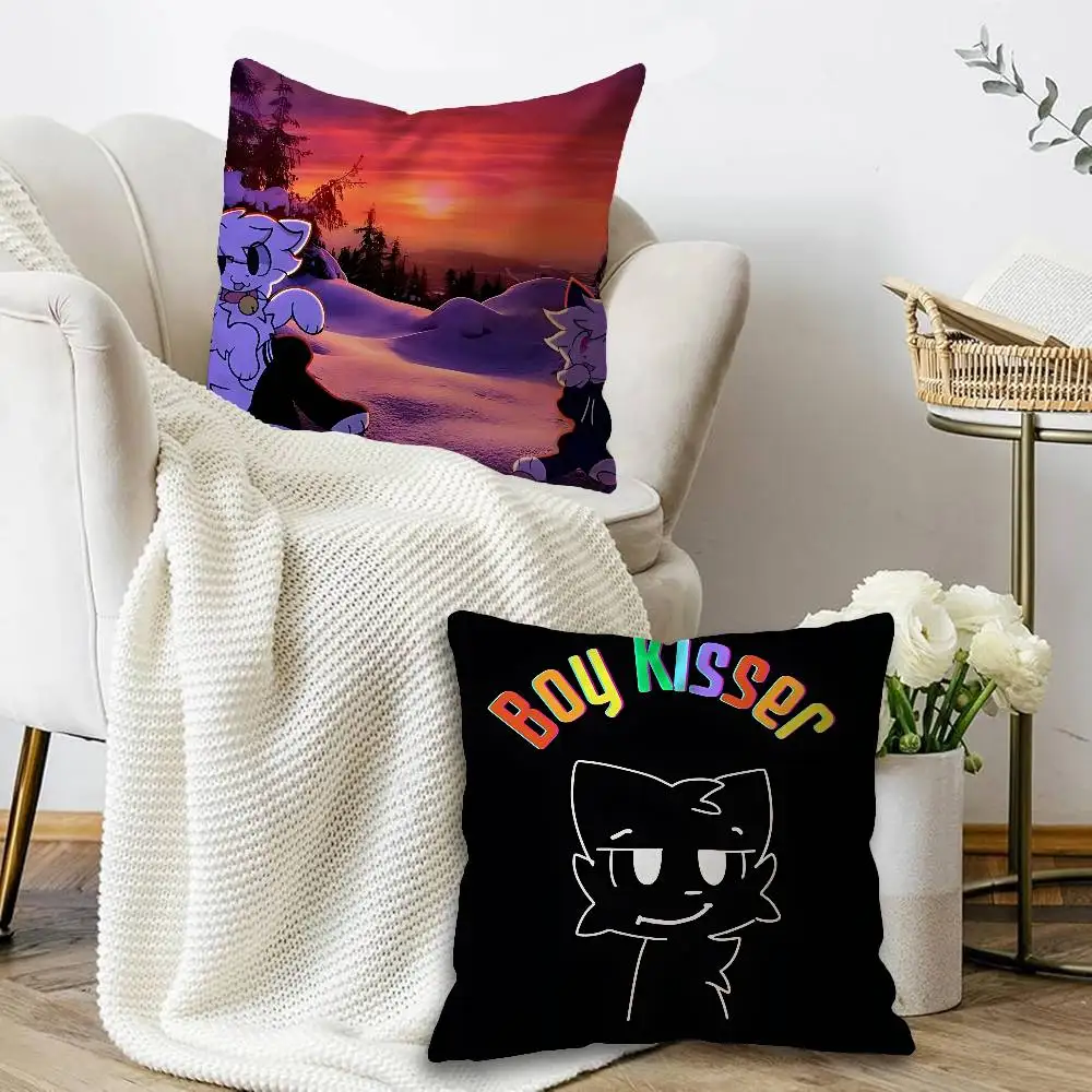 Boykisser Silly cartoon.webp Personalized Pillow Cover Kids Bedroom Wild Party Decor Pillowcase kid Birthday shower Gift